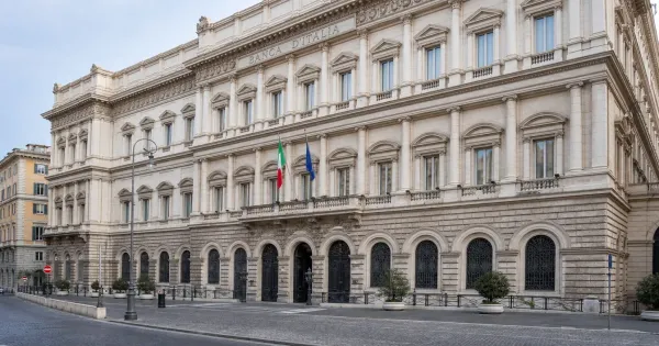 Palazzo Koch, headquarters of the Bank of Italy in Via Nazionale, Rome