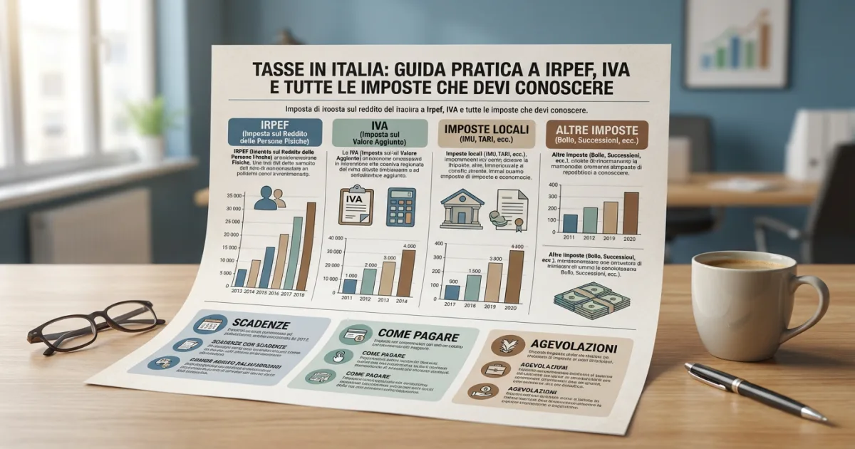 Tasse in Italia: guida pratica a IRPEF, IVA e tutte le imposte che devi conoscere